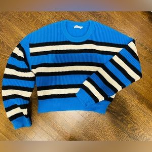 A.L.C. Matthews Striped Pullover Cropped Sweater